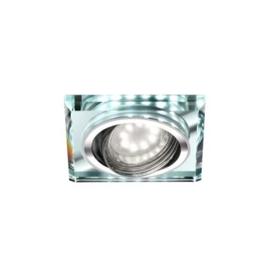 Stropní LED podhledové světlo GLIMER - 1xGU10, 50W + LED 2,1W, 6500K (studená bílá), chromované