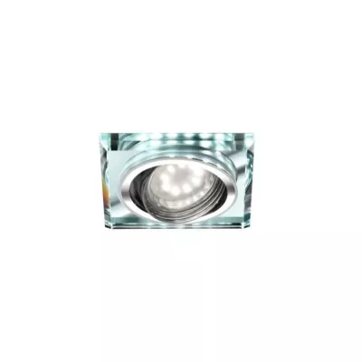 Stropní LED podhledové světlo GLIMER - 1xGU10, 50W + LED 2,1W, 6500K (studená bílá), chromované