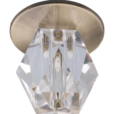 Stropní podhledové bodové osvětlení HAINES - 1xG4, 20W, diamant, patina