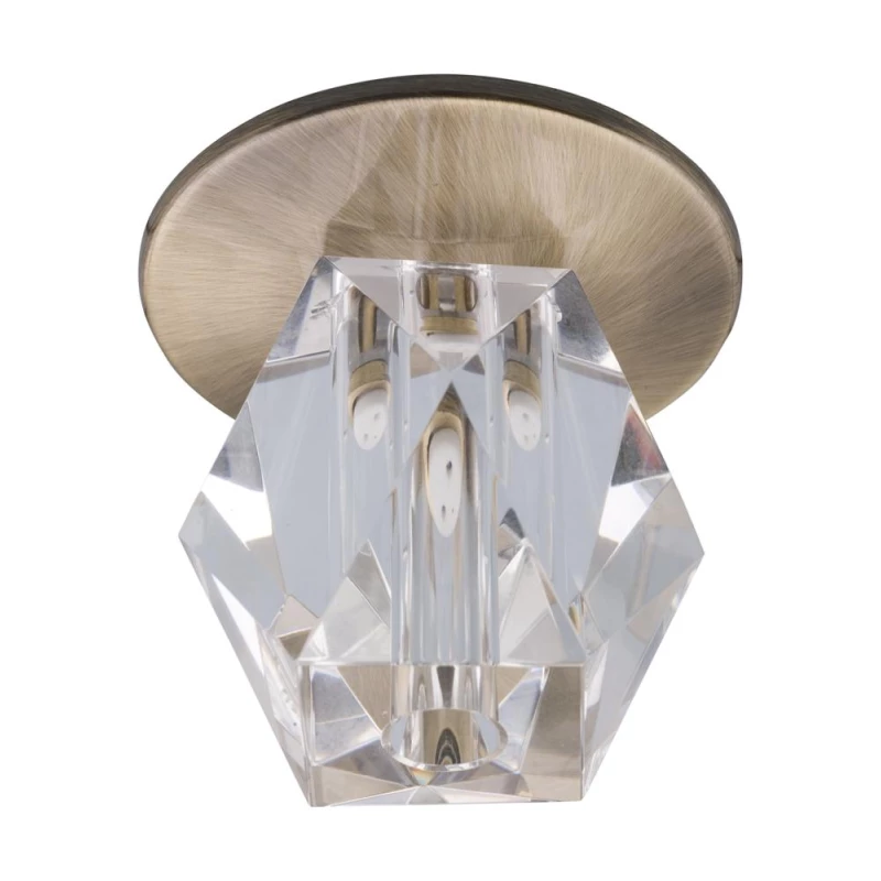 Stropní podhledové bodové osvětlení HAINES - 1xG4, 20W, diamant, patina