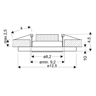 Stropní vestavné LED světlo HARRIMAN - 10W, 6500K (studená bílá) + bílé světlo, 12,5cm, kulaté, chromované