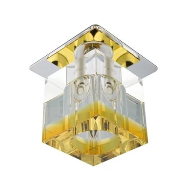 Stropní hranaté podhledové osvětlení HEALY - 1xG4, 20W, oranžové / čiré