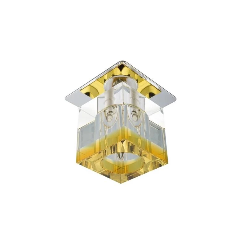 Stropní hranaté podhledové osvětlení HEALY - 1xG4, 20W, oranžové / čiré