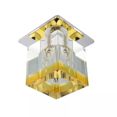 Stropní hranaté podhledové osvětlení HEALY - 1xG4, 20W, oranžové / čiré