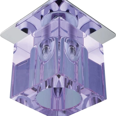 Stropní hranaté podhledové osvětlení HEALY - 1xG4, 20W, fialové