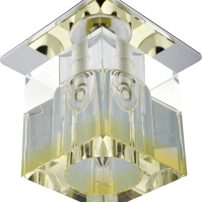 Stropní hranaté podhledové osvětlení HEALY - 1xG4, 20W, žluté / čiré