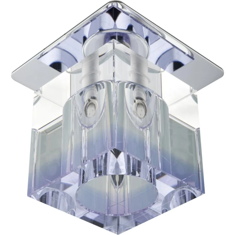 Stropní hranaté podhledové osvětlení HEALY - 1xG4, 20W, fialové / čiré