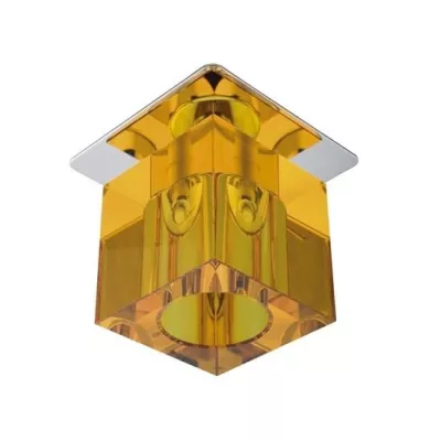 Stropní hranaté podhledové osvětlení HEALY - 1xG4, 20W, oranžové