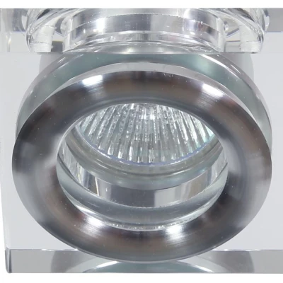 Podhledové stropní osvětlení JAKOL - 1xGU5,3, MR16, 50W, 8cm, čtverec, čiré