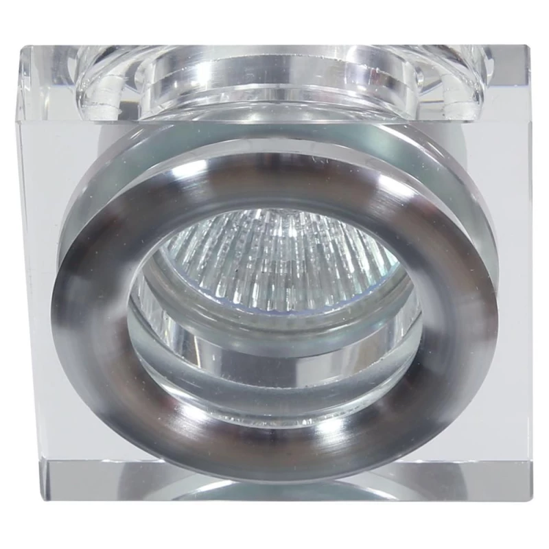 Podhledové stropní osvětlení JAKOL - 1xGU5,3, MR16, 50W, 8cm, čtverec, čiré