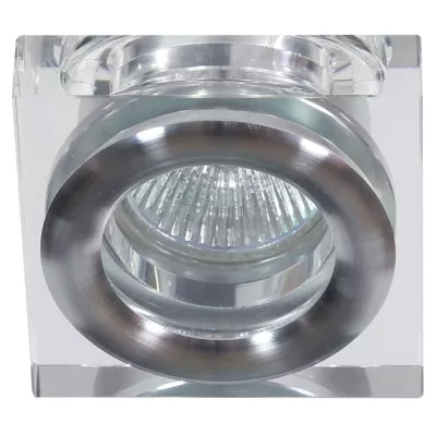 Podhledové stropní osvětlení JAKOL - 1xGU5,3, MR16, 50W, 8cm, čtverec, čiré