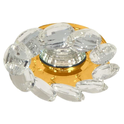 Kulaté podhledové svítidlo KASILOF - 1xGU10, MR16, 50W, 10cm, zlaté