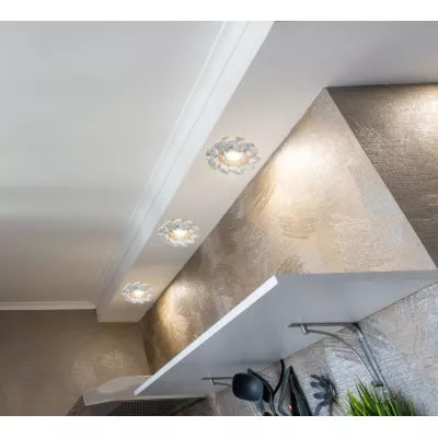 Kulaté podhledové svítidlo KASILOF - 1xGU10, MR16, 50W, 10cm, zlaté