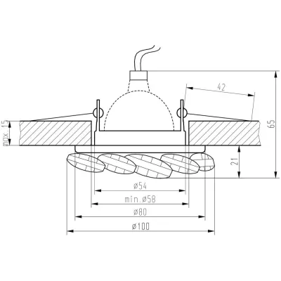Kulaté podhledové svítidlo KASILOF - 1xGU10, MR16, 50W, 10cm, zlaté