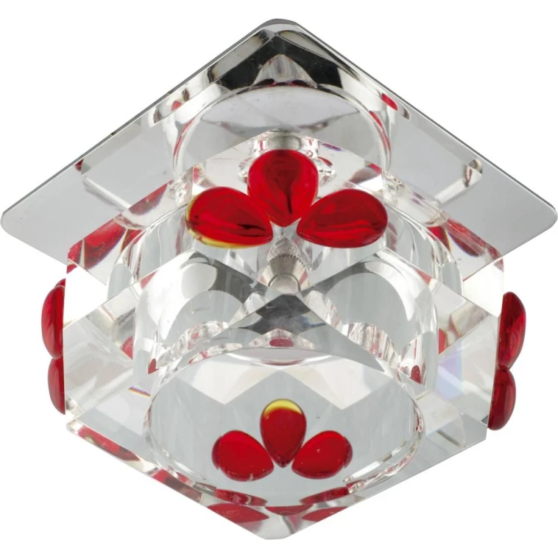 Stropní vestavné svítidlo KECHICAN - 1xG4, 20W, červené / čiré