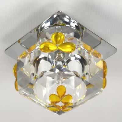 Stropní vestavné svítidlo KECHICAN - 1xG4, 20W, žluté / čiré