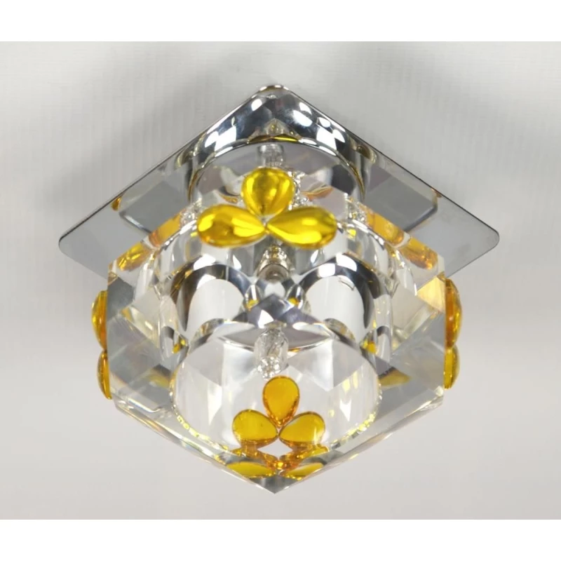 Stropní vestavné svítidlo KECHICAN - 1xG4, 20W, žluté / čiré