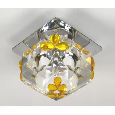 Stropní vestavné svítidlo KECHICAN - 1xG4, 20W, žluté / čiré