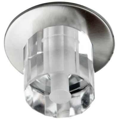 Stropní vestavné kulaté osvětlení KENAI - 1xG4, 20W, stříbrné