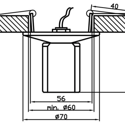 Zápustné stropní osvětlení KODIAK - 1xG4, 20W, chromované