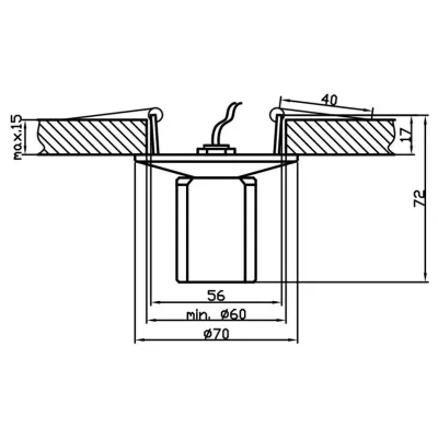 Zápustné stropní osvětlení KODIAK - 1xG4, 20W, patina