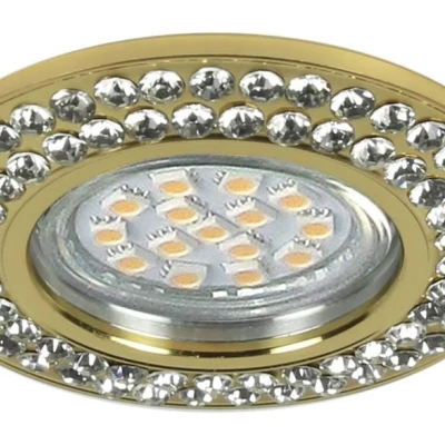 Zápustné stropní osvětlení LOUDON - 1xGU10, 50W, 9cm, kulaté, zlaté