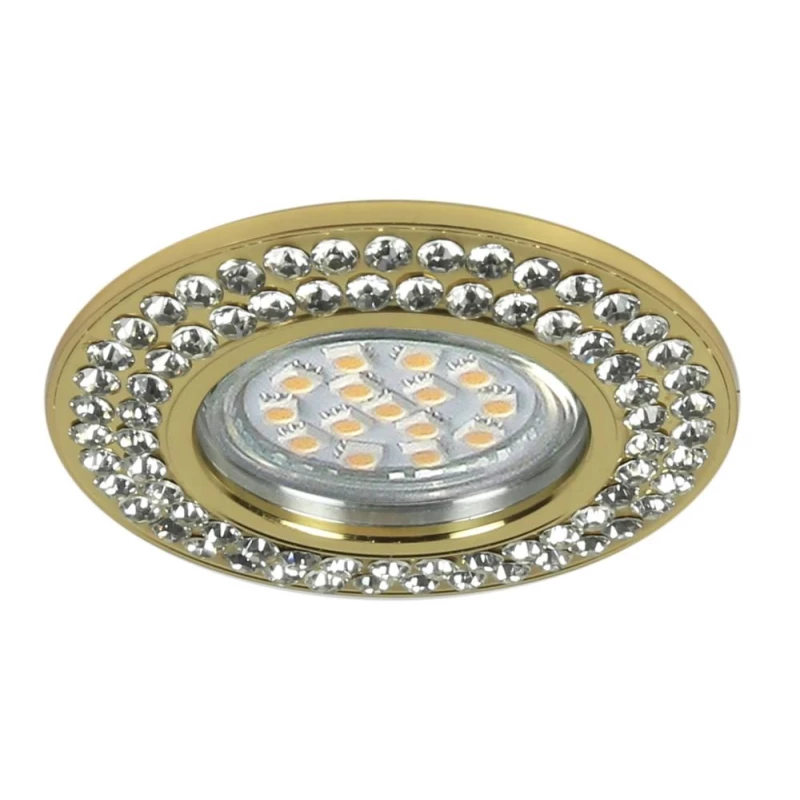 Zápustné stropní osvětlení LOUDON - 1xGU10, 50W, 9cm, kulaté, zlaté