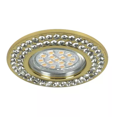 Zápustné stropní osvětlení LOUDON - 1xGU10, 50W, 9cm, kulaté, zlaté