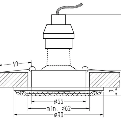 Zápustné stropní osvětlení LOUDON - 1xGU10, 50W, 9cm, kulaté, zlaté
