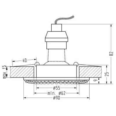 Zápustné stropní osvětlení LOUDON - 1xGU10, 50W, 9cm, kulaté, zlaté