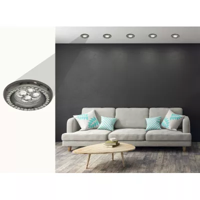 Vestavné kulaté svítidlo LOUDON - 1xGU10, 50W, 9cm, černé