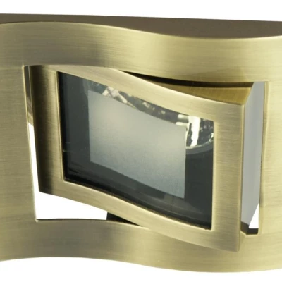 Podhledové stropní hranaté osvětlení LUMORA - 1xGU5,3, MR16, 50W, patina / zlaté