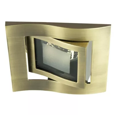 Podhledové stropní hranaté osvětlení LUMORA - 1xGU5,3, MR16, 50W, patina / zlaté