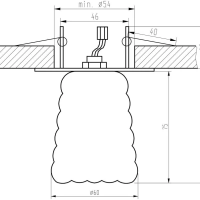 Stropní zápustné svítidlo MANLEY - 1xG9, 40W, chromované