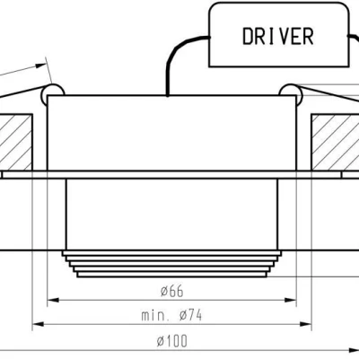 LED zápustné světlo MENTOSANO - 3W, 3000K (teplá bílá), černé
