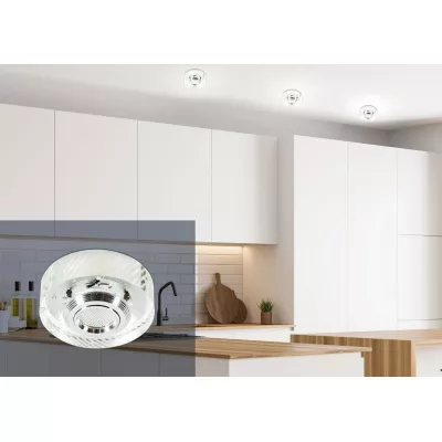 Stropní podhledové LED světlo MERCER - 3W, 3000K (teplá bílá), kulaté, čiré