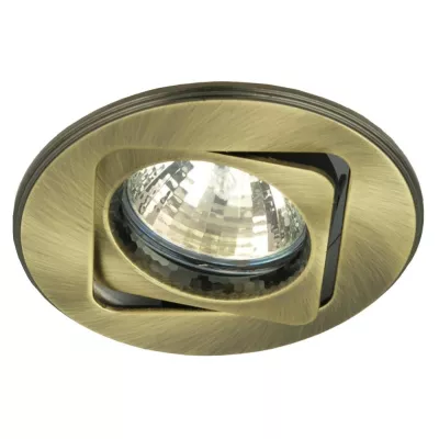 Vestavné stropní bodové světlo MILOP - 1xGU5,3, MR16, 50W, 9,2cm, kulaté, patina / zlaté