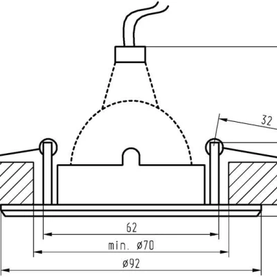 Vestavné stropní bodové světlo MILOP - 1xGU5,3, MR16, 50W, 9,2cm, kulaté, patina / zlaté