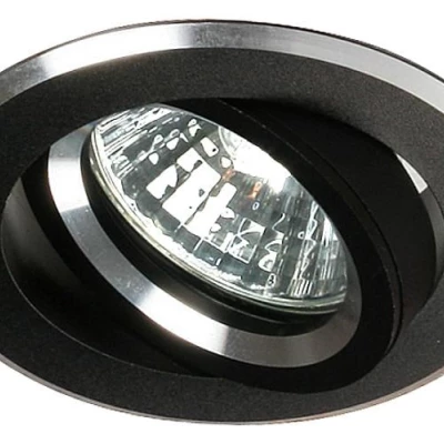 Zápustné stropní bodové světlo MINELIA - 1xGU5,3, MR16, 50W, 8,2cm, kulaté, černé