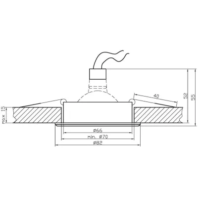 Zápustné stropní bodové světlo MINELIA - 1xGU5,3, MR16, 50W, 8,2cm, kulaté, stříbrné
