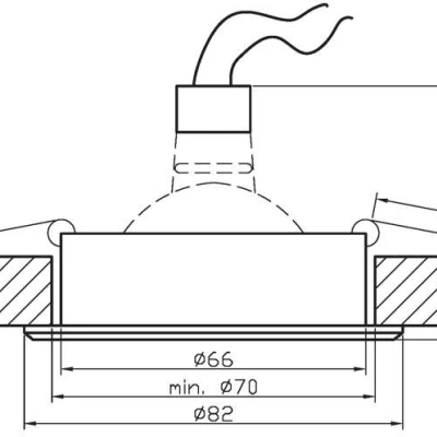Zápustné stropní bodové světlo MINELIA - 1xGU5,3, MR16, 50W, 8,2cm, kulaté, zlaté