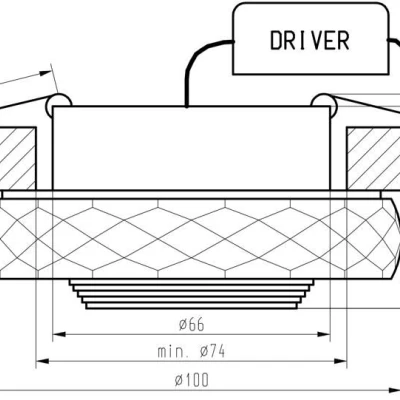 Vestavné stropní LED svítidlo MOSES - 3W, 3000K (teplá bílá), chromované / čiré