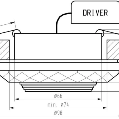 Zápustné kulaté stropní LED svítidlo MOUNTLAKE - 3W, 3000K (teplá bílá), chromované / čiré