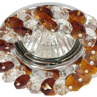 Kulaté podhledové svítidlo NIKISKI - 1xGU5,3, MR16, MR16, 50W, jantarové / čiré