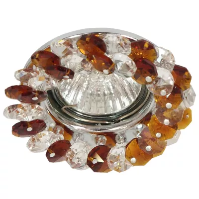 Kulaté podhledové svítidlo NIKISKI - 1xGU5,3, MR16, MR16, 50W, jantarové / čiré