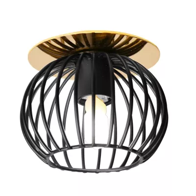 Stropní podhledové osvětlení NOME - 1xG9, 40W, 9cm, kulaté, černé / zlaté