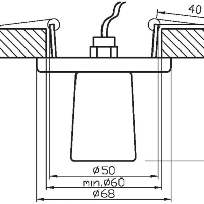 Kulaté podhledové svítidlo OLAER - 1xG4, 20W, chromované / čiré