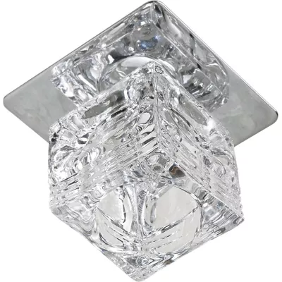 Stropní hranaté podhledové osvětlení ORGON - 1xG4, 20W, chromované / čiré