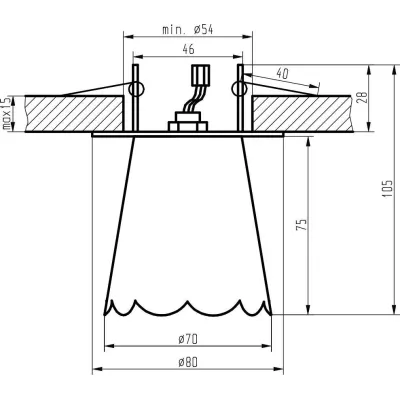 Designové podhledové stropní osvětlení PALMER - 1xG9, 40W, chromované / čiré