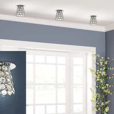 Designové podhledové stropní osvětlení PALMER - 1xG9, 40W, chromované / čiré